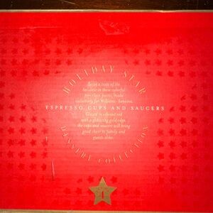 Williams Sonoma Holiday Star Espresso Set